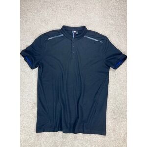 Genuine BMW 3M Polo Shirt Mens Large Black Ivy League Driving Motorsport Logo